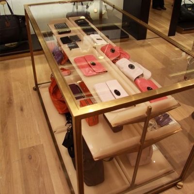 Mulberry Handbag Display Case in Store