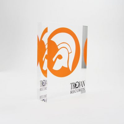 trojan records acrylic trophy