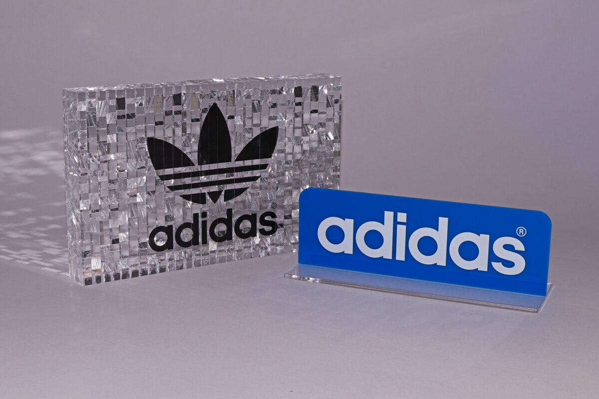 Adidas Acrylic Branding Blocks - High End and Budget
